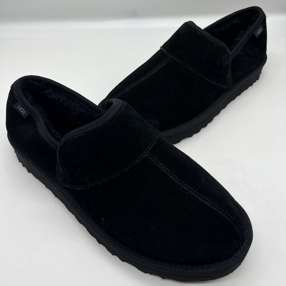 UGG Men's Suede and Shearling Lined Slip-On Sandals
